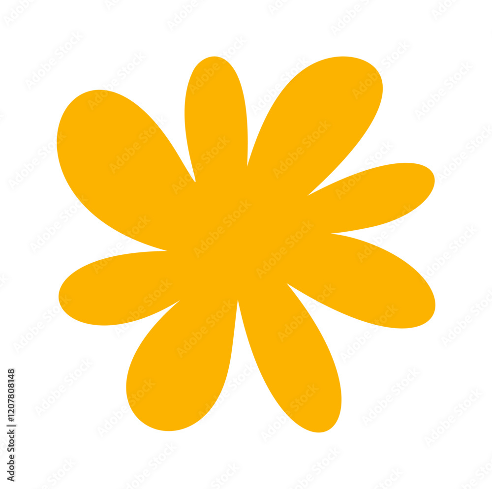 Yellow flower bloom simple print Yellow flower bloom simple print