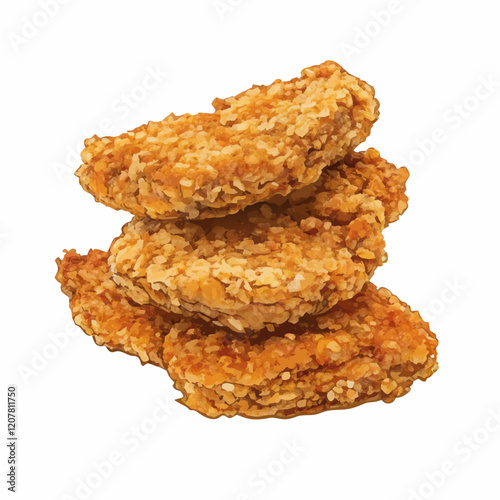 Chicken Nuggets  vector illustration (5)
