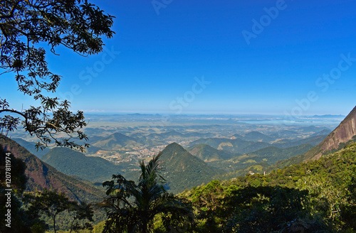 Obraz na płótnie Panoramic view of the city of Teresopolis, Rio de Janeiro, Brazil w salonie