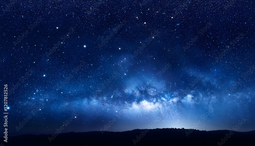 The dark black and deep blue sky cosmos filled with myriads of stars. Beautiful galaxy space background and wallpaper The dark black and deep blue sky cosmos filled with myriads of stars. Beautiful galaxy space background and wallpaper