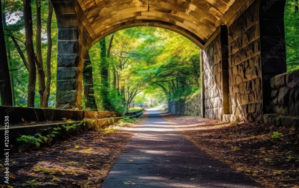 Stone Archway Path in Woods Stone Archway Path in Woods