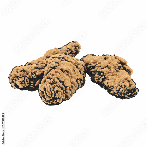 Crispy Kentucky fried chicken vector illustration (4)