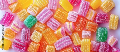 seamless of  copy space image of with isolated sugar candy , isolated on white background,  , copy space for text,