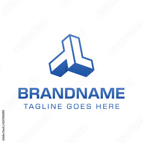 Letters TL 3D Monogram Logo, Symbolizes strength, dynamism, and technology