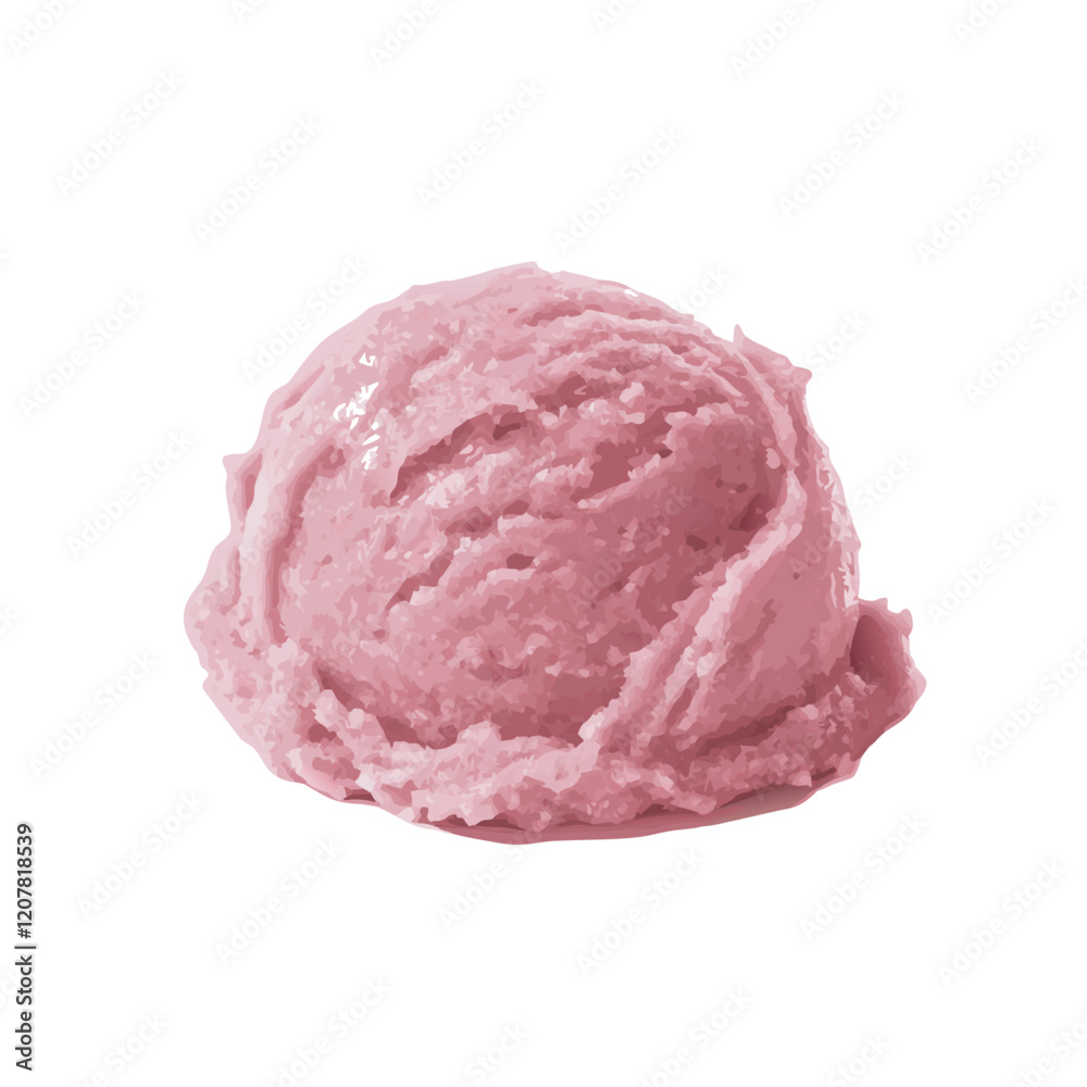Obraz premium lueberry ice cream scoop isolated vector illustration (4)