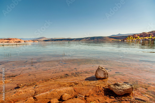 The reservoir at Sand Hollow State Park, near St. George, Utah, United States of America