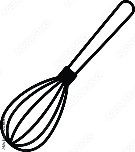 stainless steel whisk vector silhouette 