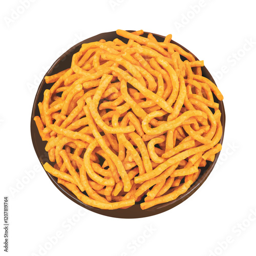 Sev is a Popular Indian Snack Food vector illustration (4)