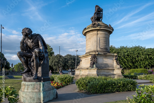 The Gower Memorial to William Shakespeare with characters from his plays, Stratford-upon-Avon, Warwickshire, England, United Kingdom photo