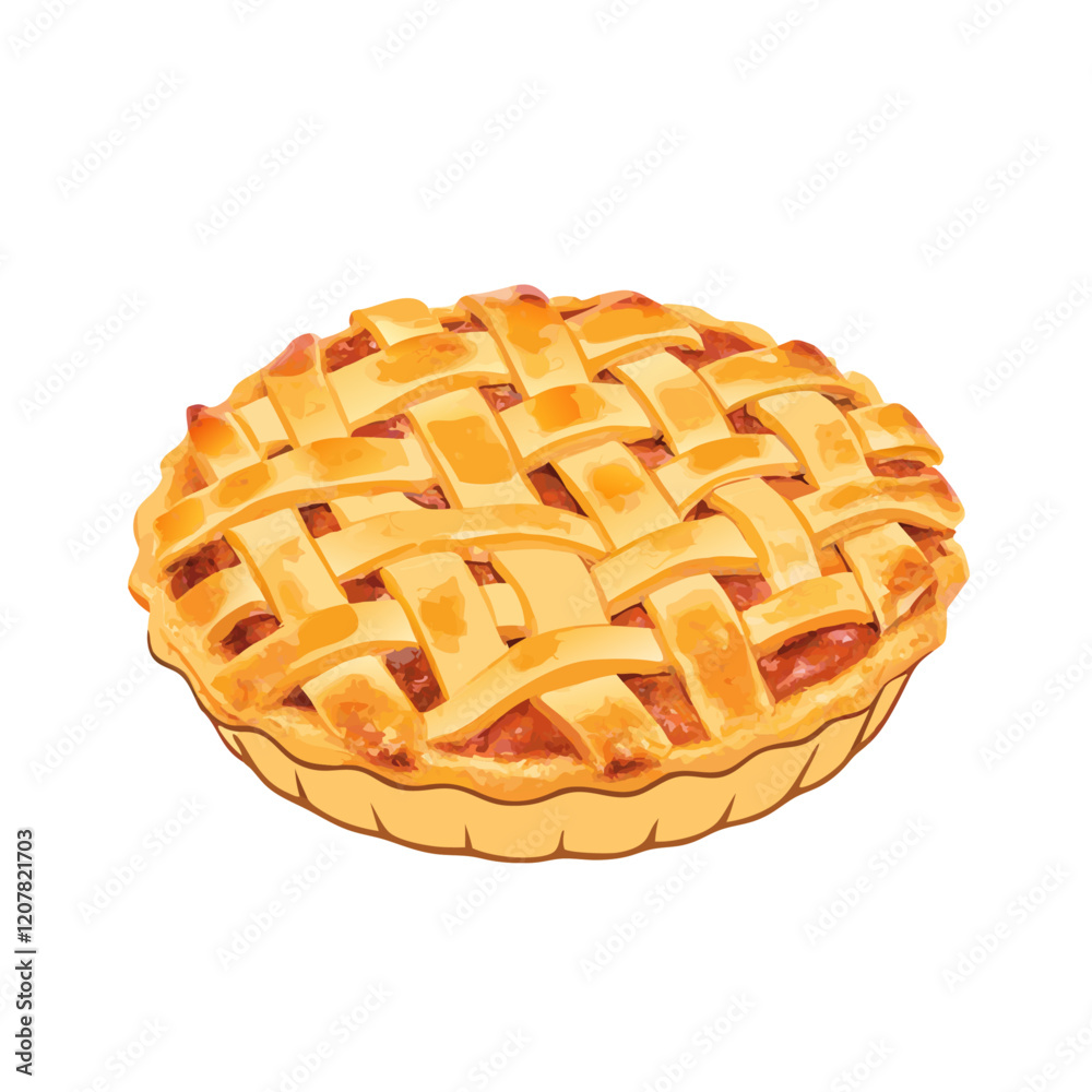 Apple pie vector illustration (1)