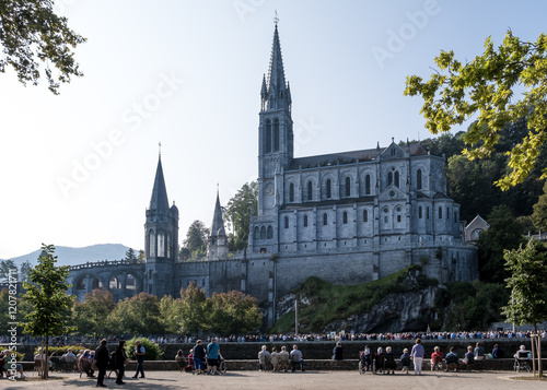 Sanctuary of Our Lady of Lourdes, a Catholic Marian shrine and pilgrimage site, Lourdes, Hautes-Pyrenees, Occitanie, France photo
