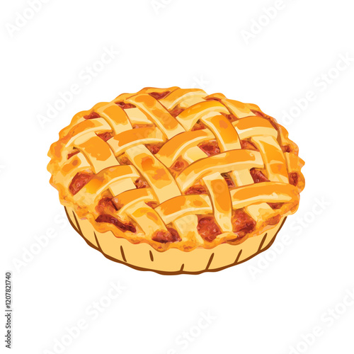 Apple pie vector illustration (4)