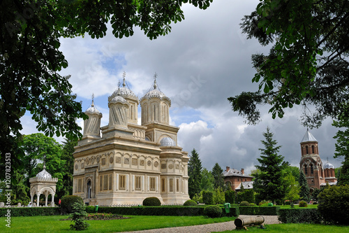 Romanian Orthodox Cathedral of Curtea de Arges, Arges, Romania photo