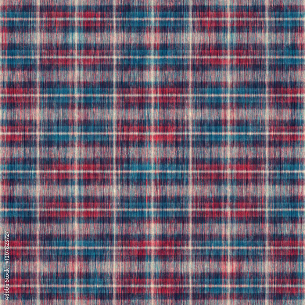 Multicolor Dyed Brushed Check Pattern Multicolor Dyed Brushed Check Pattern