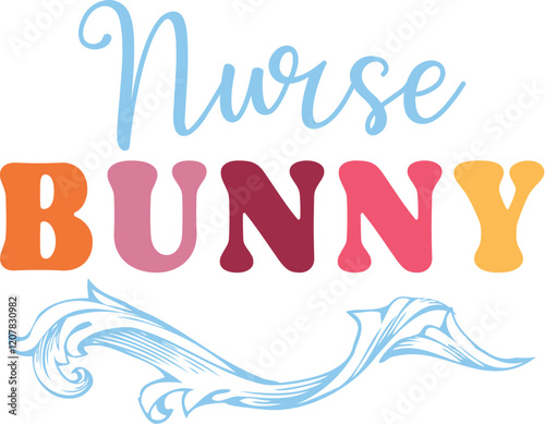Easter Retro design, Easter Family,Groovy Style Easter Day Design,funny easter,Cut Files,bunny, nurse, mommy