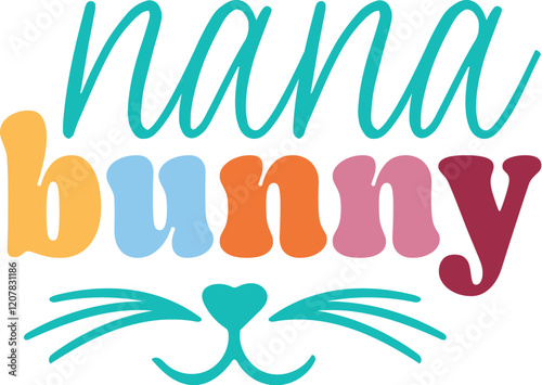 Easter Retro design, Easter Family,Groovy Style Easter Day Design,funny easter,Cut Files,bunny, nurse, mommy