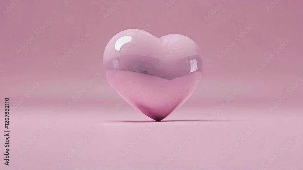 custom made wallpaper toronto digitalGlossy Pink Heart on Soft Background