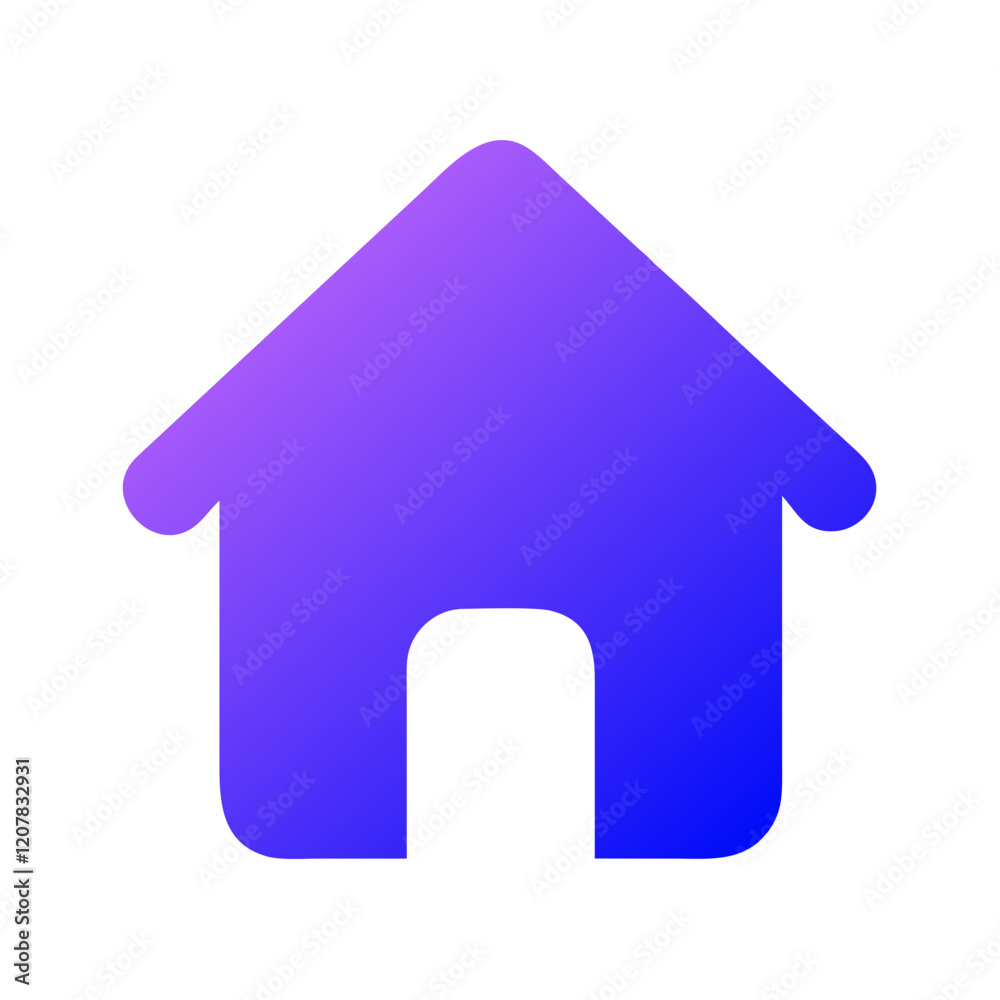 Gradient Purple Home Icon – Modern and Minimalistic Design Gradient Purple Home Icon – Modern and Minimalistic Design