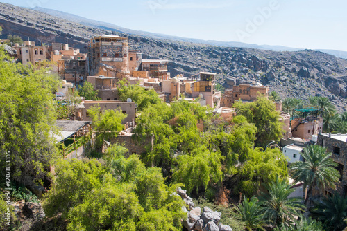 Village of Misfat (Misfah) Al Abriyeen in Jebel Akhdar, gradually renovated, Sultanate of Oman, Arabian Peninsula