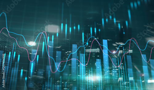 Global trade market concept. Investing business and development concept
