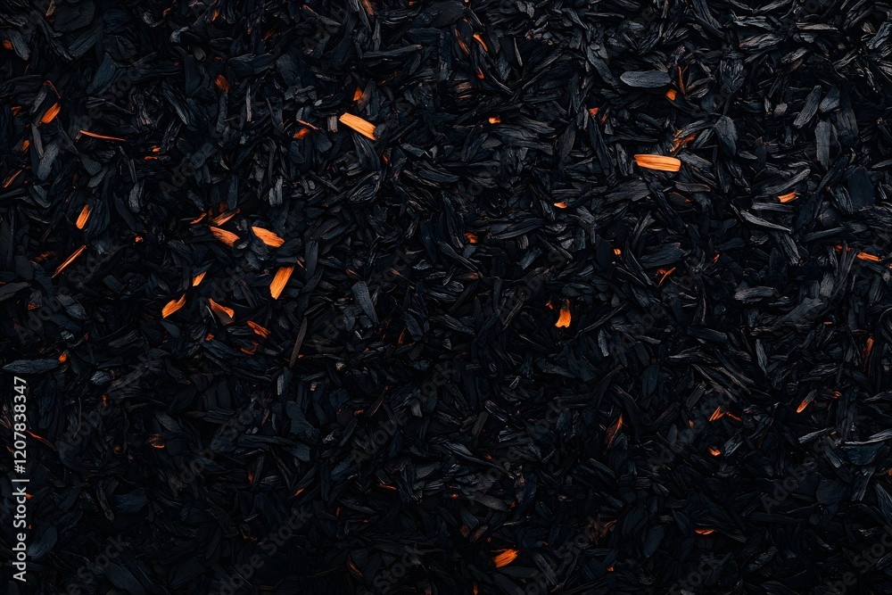 Black Embers Glow Orange: Dark Texture Black Embers Glow Orange: Dark Texture