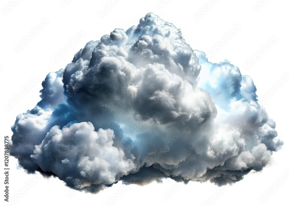 Isolated Silver Cloud, Weather, Technology Background Isolated Silver Cloud, Weather, Technology Background