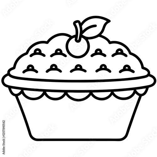 Peach Cobbler Sketch Vector