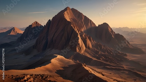 Mount Sinai, Mount Moses in Egypt. Generative AI