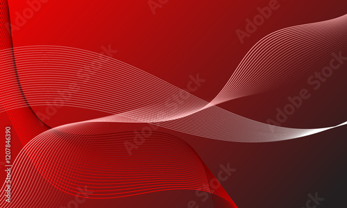 green business smooth lines wave curves on soft gradient abstract background