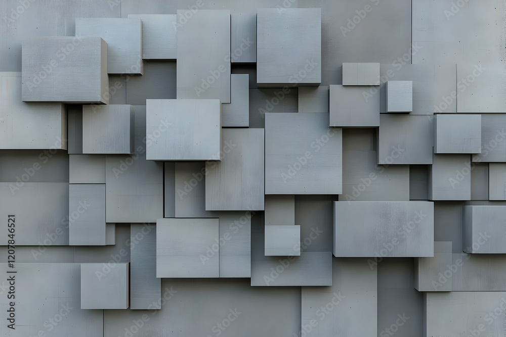 Grey Cubic 3D Abstract Background Grey Cubic 3D Abstract Background