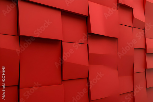 Red 3D Abstract Background Texture