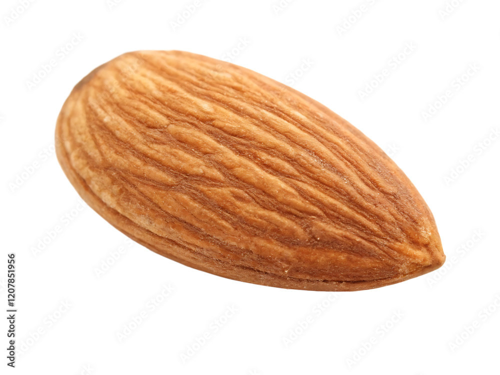 A piece of almond nut isolated on a transparent background A piece of almond nut isolated on a transparent background