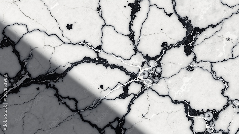 Abstract Black and White Marble Texture with Intricate Veins and Patterns Abstract Black and White Marble Texture with Intricate Veins and Patterns