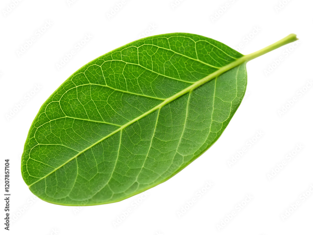 A single fresh moringa leaf isolated on a transparent background A single fresh moringa leaf isolated on a transparent background