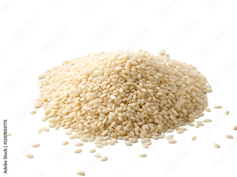 White sesame seed isolated on transparent background White sesame seed isolated on transparent background