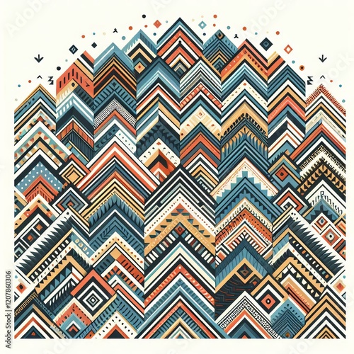Chevrons A pattern of various chevrons with different colors and