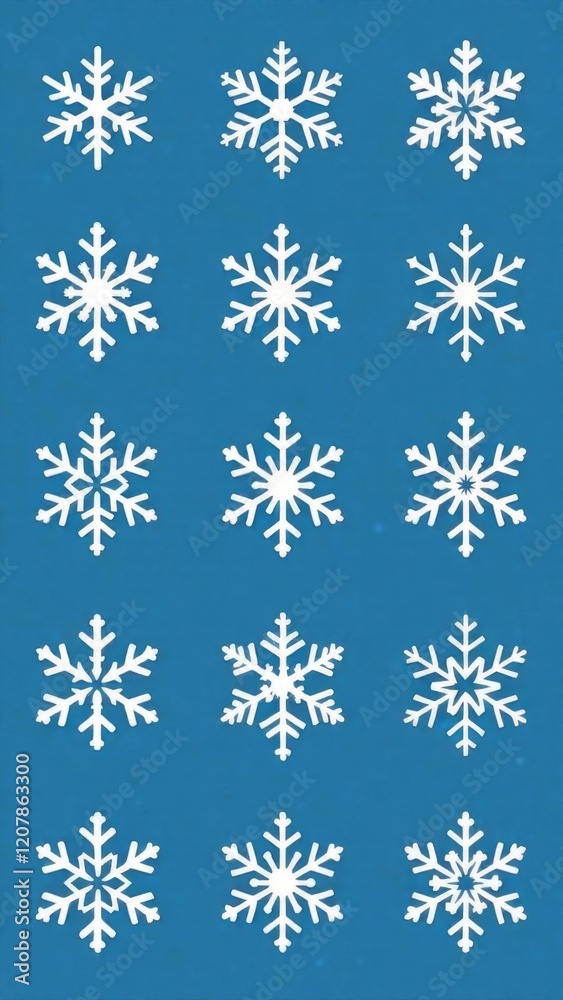 set of snowflakes set of snowflakes