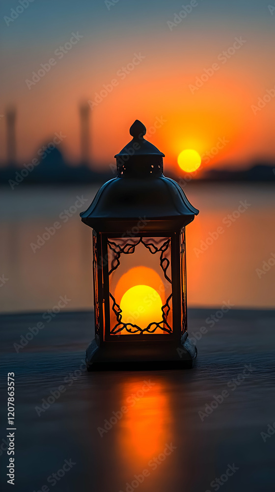 Sunset Lantern Illustration Sunset Lantern Illustration