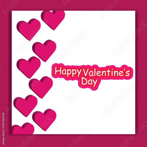 Happy valentines day background design template