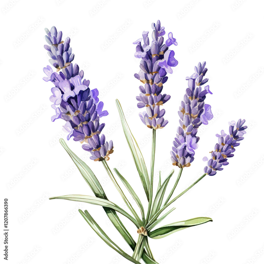 Obraz premium Lavender Clipart Vector Illustration - Elegant Floral Design