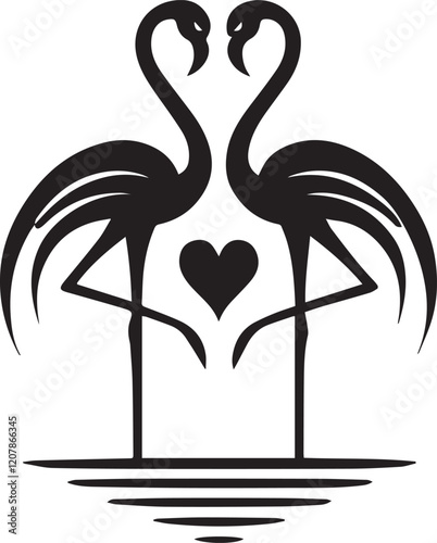 Elegant Flamingo Silhouettes