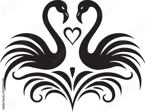 Elegant Flamingo Silhouettes