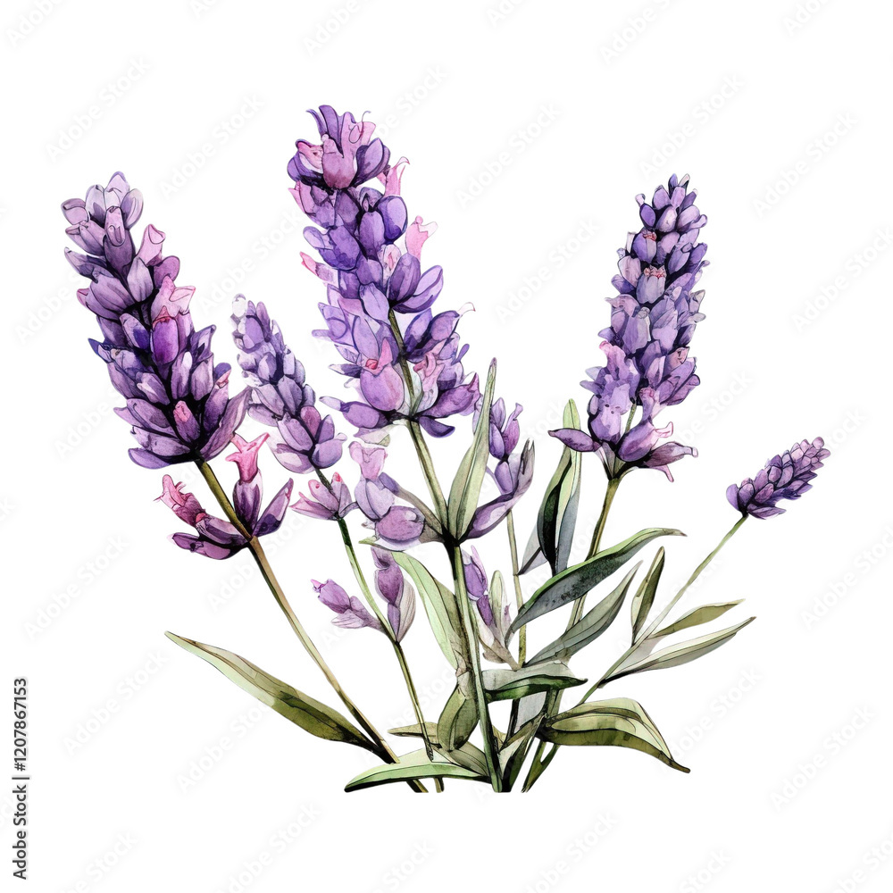 Naklejka premium Lavender Clipart Vector Illustration - Elegant Floral Design