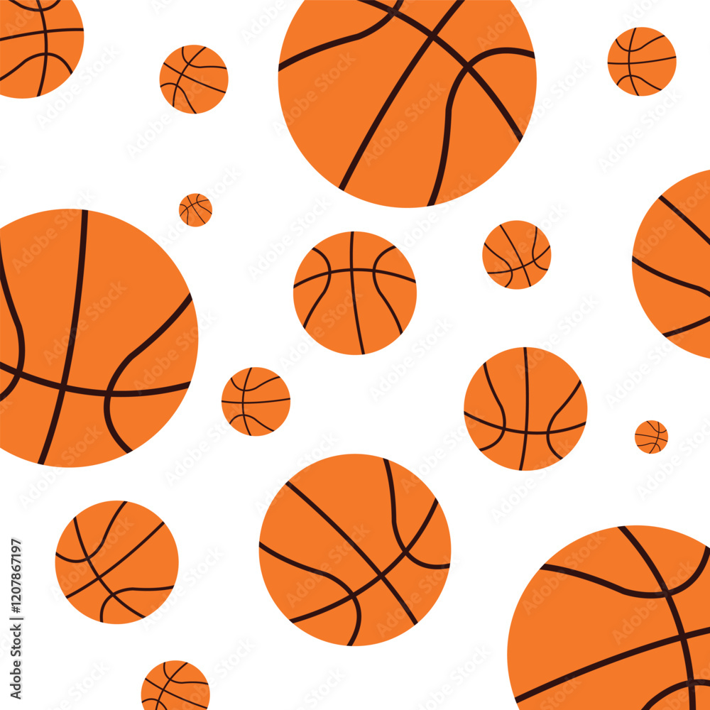 Obraz premium Basketballs on a white background. Sports equipment. Competition, sport, game.