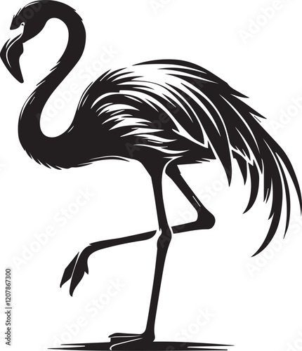 Elegant Flamingo Silhouettes
