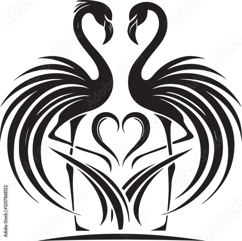 Elegant Flamingo Silhouettes