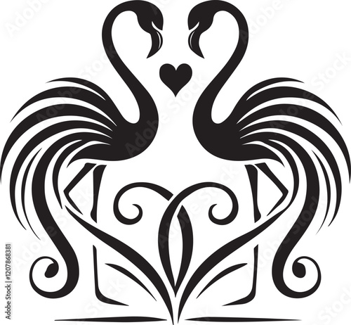 Elegant Flamingo Silhouettes