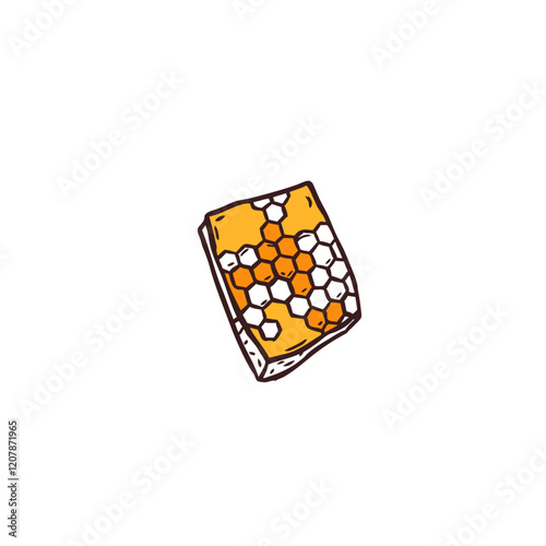 Honey bee hive icon flat vector design