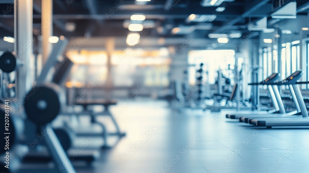 Fototapeta premium defocused view of a modern gym with active individuals and diverse workout equipment. Resplendent. 