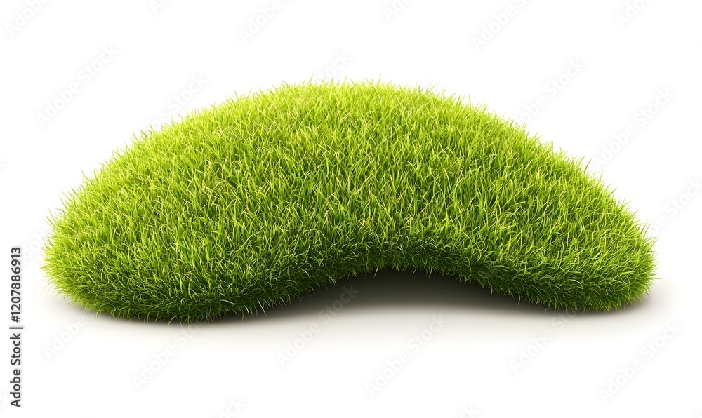 Lush green grass tuft, isolated, white background, nature, design element (2) Lush green grass tuft, isolated, white background, nature, design element (2)